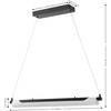 image:imageSAFAVIEH Lighting Collection Tyto Black LED Linear Pendant Hanging Light Fixture Ideal for Dining Room Kitchen Island Entryway