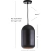 image:imageSAFAVIEH PND4040A Lighting Collection Carisir Chic Minimalist 86inch Black Pendant 14 H