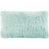 image:imageSAFAVIEH Pillow Collection Shag Modish 20 Throw Metallic BronzeLight Blue