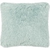 image:imageSAFAVIEH Pillow Collection Shag Modish 20 Throw Metallic BronzeLight Blue