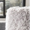 image:imageSAFAVIEH Pillow Collection Shag Modish 20 Throw Metallic BronzeMetallic Silver