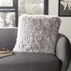image:imageSAFAVIEH Pillow Collection Shag Modish 20 Throw Metallic BronzeMetallic Silver