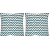 image:imageSAFAVIEH Pillows Collection Striped Taelea Decorative Pillow 18Inch Lime Green Set of 2Blue Rain
