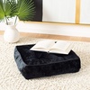 image:imageSAFAVIEH Primrose Glam 18inch Blush Pink Velvet Square Floor Pillow 0Black
