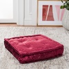 image:imageSafavieh Belia Glam 18inch Light Grey Velvet Square Floor PillowBurgundy