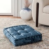 image:imageSafavieh Belia Glam 18inch Light Grey Velvet Square Floor PillowDark Turquoise