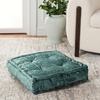 image:imageSafavieh Belia Glam 18inch Light Grey Velvet Square Floor PillowGreen
