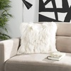 image:imageSafavieh Cali Shag Throw Pillow SilverIvory