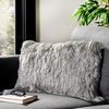 image:imageSafavieh Cali Shag Throw Pillow SilverSilver