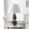 image:imageSafavieh Lighting Collection Color Swirls Glass Navy and White Table Lamp Set of 2BlackWhite  Set of 2