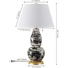 image:imageSafavieh Lighting Collection Color Swirls Glass Navy and White Table Lamp Set of 2BlackWhite  Set of 2