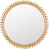 image:imageSAFAVIEH Home Collection  Kelly Natural Round Wall Mirror Sculpted Wood Frame Decorative Accent MRR9033ANatural