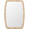 image:imageSAFAVIEH Home Collection  Lani Natural Rattan Wall Mirror Rounded Rectangular Frame Vertical or Horizontal Hanging Accent MRR9032ANatural