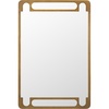 image:imageSAFAVIEH Home Collection  Titlia 24 x 36 Rectangle Wall MirrorAntique Brass