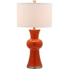 image:imageSAFAVIEH Lighting  Lola 30Inch Ceramic Column Table Lamp Set of 2  Orange  Contemporary Tall Body Design  Ideal for Living Room Bedroom  LED Bulbs Included LIT4150DSET2Orange  Set of 2