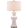 image:imageSAFAVIEH Lighting  Lola 30Inch Ceramic Column Table Lamp Set of 2  Orange  Contemporary Tall Body Design  Ideal for Living Room Bedroom  LED Bulbs Included LIT4150DSET2White  Set of 2