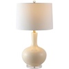 image:imageSAFAVIEH Lighting  Nilla 265Inch Glass Table Lamp Set of 2  Cream  MidCentury Sculpted Body Design  Ideal for Living Room Bedroom Entryway Home Office  LED Bulbs Included TBL4224ASET2Cream  Set of 2