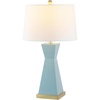 image:imageSAFAVIEH Lighting  Onder 27Inch Resin Table Lamp Set of 2  Grey  Sculpted Body Design  Ideal for Living Room Bedroom Entryway Home Office  LED Bulbs Included TBL4406BSET2Robins Egg Blue  Set of 2