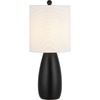 image:imageSAFAVIEH Lighting Collection Arlia Modern Black 24inch Bedroom Living Room Home Office Desk Nightstand Table Lamp Set of 2 LED Bulbs Included