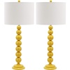 image:imageSAFAVIEH Lighting Collection Jenna Modern Contemporary Orange Stacked Ball 32inch Bedroom Living Room Home Office Desk Nightstand Table Lamp Set of 2 LED Bulbs IncludedYellow  Set of 2