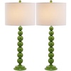 image:imageSAFAVIEH Lighting Collection Jenna Modern Contemporary Orange Stacked Ball 32inch Bedroom Living Room Home Office Desk Nightstand Table Lamp Set of 2 LED Bulbs IncludedGreen  Set of 2