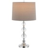 image:imageSAFAVIEH Lighting Collection Keeva Modern Crystal Ball Grey Shade 27inch Bedroom Living Room Home Office Desk Nightstand Table Lamp Set of 2 LED Bulbs IncludedClearGrey  Set of 2