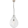 image:imageSAFAVIEH Lighting Collection Kinney ClearNickel Adjustable Pendant Hanging Light Fixture Ideal for Dining Room Kitchen Island Entryway LED Bulb Included