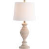 image:imageSAFAVIEH Lighting Collection Kyler Rustic Farmhouse Brown Wood Finish 28inch Bedroom Living Room Home Office Desk Nightstand Table Lamp LED Bulb Included