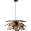 image:imageSAFAVIEH Lighting Collection Luana 3Light Brown amp Natural Rattan Adjustable Pendant Hanging Light Fixture LED Bulb IncludedBrownNatural