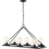 image:imageSAFAVIEH Lighting Collection Reagan Black 6Light Hanging Adjustable Chandelier Light Fixture LED Bulbs Included