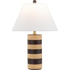 image:imageSAFAVIEH Lighting Collection Shea Light Brown amp Dark Brown Stripe 24inch Table Lamp for Bedroom Living Room Home Office Desk Nightstand LED Bulb IncludedLight BrownDark Brown
