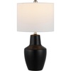 image:imageSAFAVIEH Lighting Collection Voetta Black 23inch Table Lamp LED Bulb Included