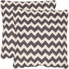 image:imageSAFAVIEH Pillows Collection Striped Taelea Decorative Pillow 18Inch Lime Green Set of 2Charcoal