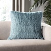 image:imageSAFAVIEH Soleil IndoorOutdoor Shag Throw Pillow BlueBlue