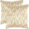 image:imageSafavieh Pillow Collection Throw Pillows 20 by 20Inch Boho Chic Metallic Silver Set of 2Metallic Earth