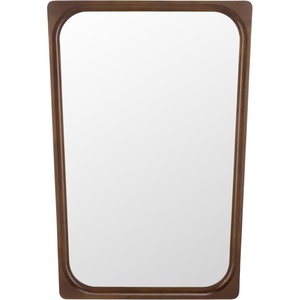image:imageSAFAVIEH Home Collection  Lola Brown Wall Mirror Rounded Rectangular Wood Frame Vertical Hanging Accent MRR9031ABrown