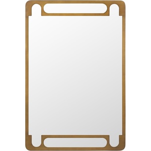 image:imageSAFAVIEH Home Collection  Titlia 24 x 36 Rectangle Wall MirrorAntique Brass