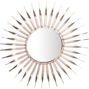 image:imageSAFAVIEH Home Marlene Rose Gold Sunburst 28inch Decorative Accent Mirror