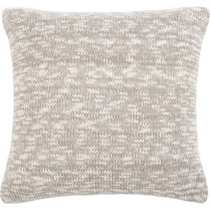 image:imageSAFAVIEH Home Ralen Light Grey and Natural and Gold Lurex Knit 20inch Decorative PillowGrey  Gold