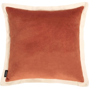 image:imageSAFAVIEH Jordy 18 X 18 IvoryNatural Cotton Throw PillowBurnt OrangeNatural