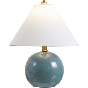 image:imageSAFAVIEH Lighting  Giana 175Inch Round Table Lamp  Blue Ceramic  Ideal for Living Room Bedroom Nightstand Reading Nook LED Bulb Included TBL4695ABlue