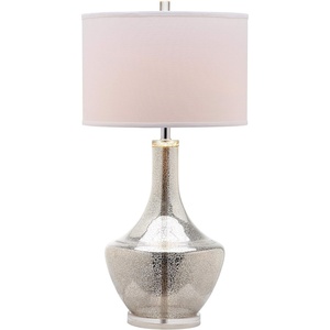 image:imageSAFAVIEH Lighting  Mercury 345Inch Glass Table Lamp  Silver  Contemporary Tall Body Design  Ideal for Living Room Bedroom Entryway Home Office  LED Bulb Included LIT4141ASilver