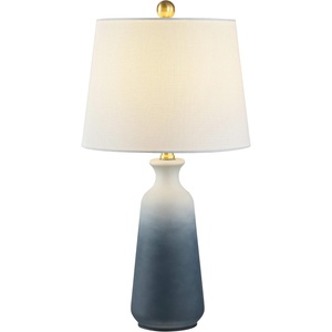 image:imageSAFAVIEH Lighting  Narem 23Inch Glass Table Lamp  Blue Grey  Contemporary Ombre Design  Ideal for Living Room Bedroom Entryway Home Office  LED Bulb Included TBL4240A