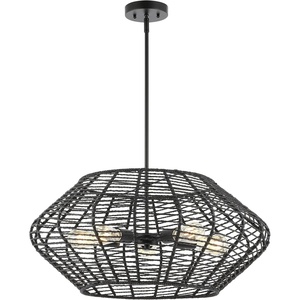 image:imageSAFAVIEH Lighting Collection Briza Black 5Light Adjustable Pendant Chandelier Hanging Light Fixture Ideal for Dining Room Kitchen Island Entryway LED Bulbs Included