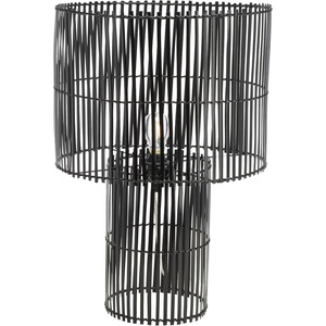 image:imageSAFAVIEH Lighting Collection Elara Rattan White 25inch Table Lamp LED Bulb IncludedBlack
