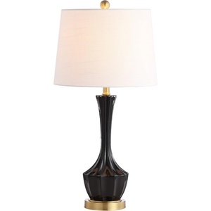 image:imageSAFAVIEH Lighting Collection Ronan Modern Contemporary Black Gold 28inch Bedroom Living Room Home Office Desk Nightstand Table Lamp LED Bulb Included