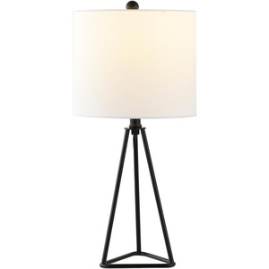 image:imageSAFAVIEH Lighting Collection Vernelle Black 21inch Table Lamp LED Bulb Included