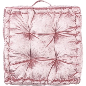 image:imageSafavieh Belia Glam 18inch Light Grey Velvet Square Floor PillowBlush