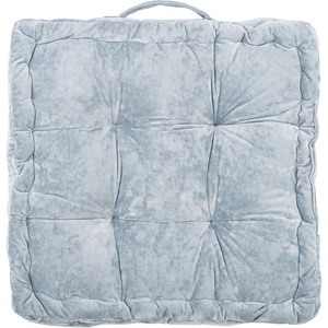image:imageSafavieh Belia Glam 18inch Light Grey Velvet Square Floor PillowGrey