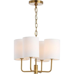 image:imageSafavieh Lighting Elias 4Light Adjustable Brass Gold Chandelier LED Bulbs Included